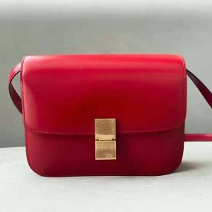 Women celine medium classic best sale bag in box calfskin