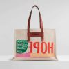 Chloe Women Corita Kent Large Tote in Embroidered Artwork and Shiny Calfskin