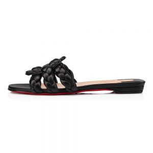 Christian Louboutin Women Marmela Flat Mule is Modern and Elegant-Black