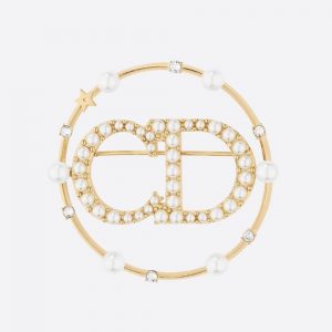 Dior Women Clair D Lune Brooch Gold-Finish Metal