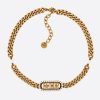 Dior Women J'Adior Choker Antique Gold-Finish Metal and White Resin Pearls