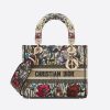 Dior Women Medium Lady D-lite Bag Multicolor Mille Fleurs Embroidery 11 Dior Women Medium Lady D-lite Bag Multicolor Mille Fleurs Embroidery