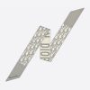 Dior Women Oblique Mitzah Scarf Gray Silk Twill