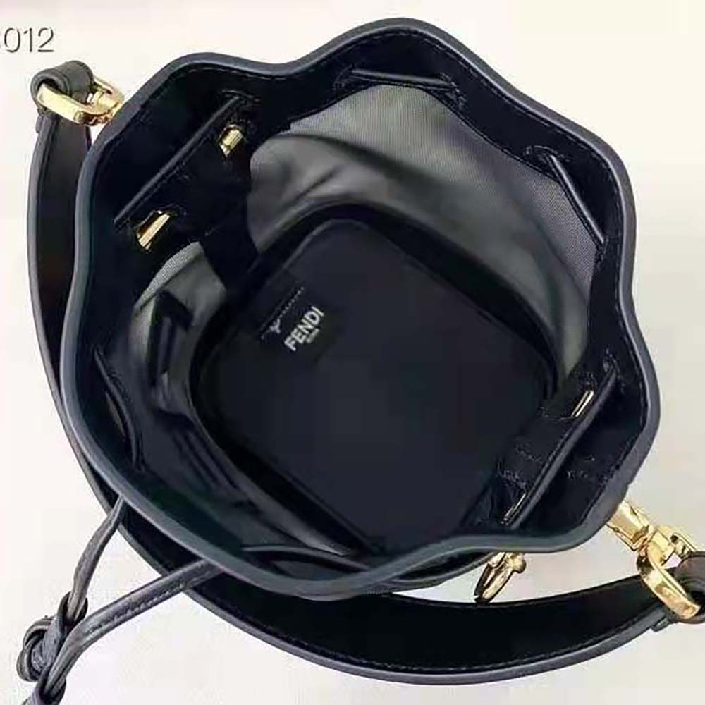 Fendi Women Mon Tresor Black Leather and Mesh Mini-bag 6 Fendi Women Mon Tresor Black Leather and Mesh Mini-bag - Image 6