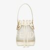 Fendi Women Mon Tresor Leather and Mesh Mini-bag-White 11 Fendi Women Mon Tresor Leather and Mesh Mini-bag