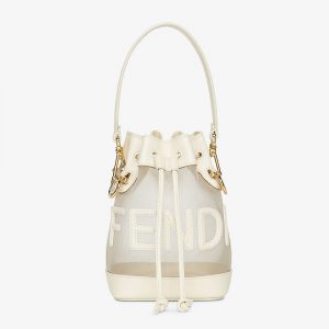 Fendi Women Mon Tresor Leather and Mesh Mini-bag