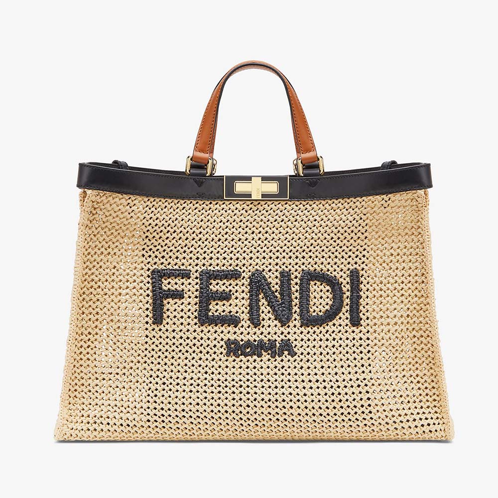 Fendi Beige Raffia Small Forever Fendi Kan U Bag – BlackSkinny