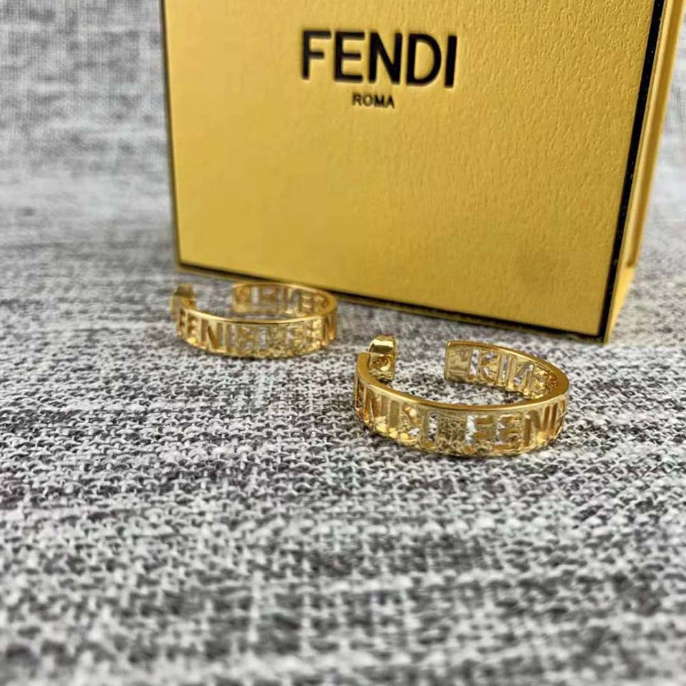 fendi small signature earrings