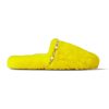 Jimmy Choo Women Aliette Flat Mimosa Shearling Slippers-Yellow