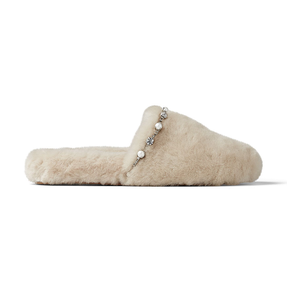 jimmy choo fur slippers