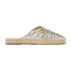 Jimmy Choo Women DES Flats Champagne Metallic Nappa Espadrille