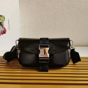 Prada Pocket nylon and brushed leather bag