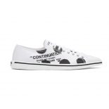 Prada Women Printed Cotton Gabardine Sneakers-White