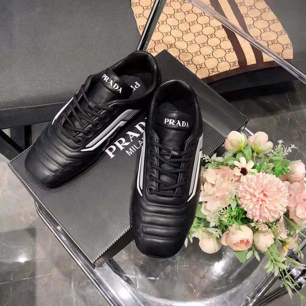 prada rev leather sneakers