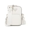 Prada Women Saffiano Leather Mini Bag-White 9 Prada Women Saffiano Leather Mini Bag