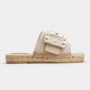 Roger Vivier Strass Buckle Espadrille Mules in Fabrics