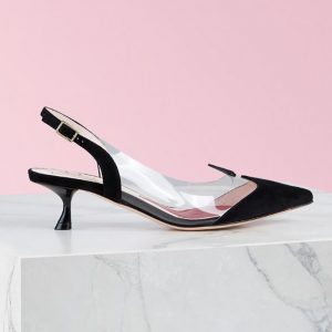 Roger Vivier Women I Love Vivier Slingback Pumps in PVC-Black