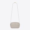 Saint Laurent YSL Women Victoire Camera Bag in Quilted Lambskin-white