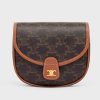 Celine Women Mini Besace in Triomphe Canvas and Calfskin