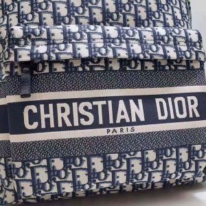 Dior Diortravel Backpack in Blue Dior Oblique Technical Jacquard