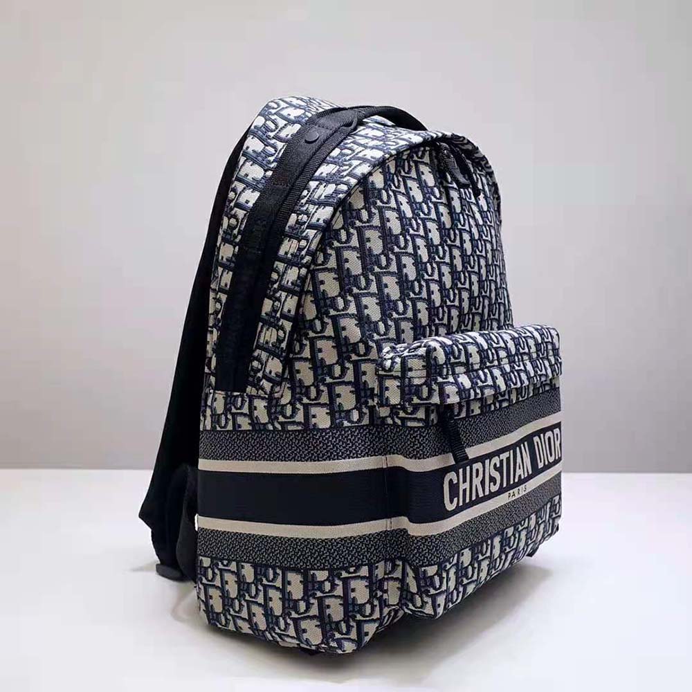 DiorTravel Backpack Blue Dior Oblique Jacquard