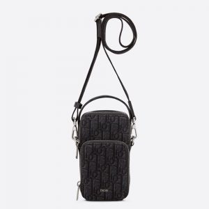 Dior Men Pouch Black Dior Oblique Jacquard