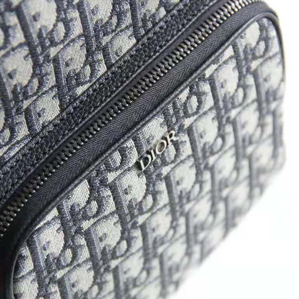 Dior Men Sling Bag Beige and Black Dior Oblique Jacquard 9 Dior Men Sling Bag Beige and Black Dior Oblique Jacquard - Image 9