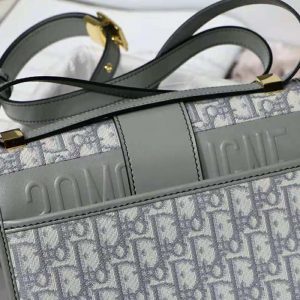 Dior - 30 Montaigne Box Bag Gray Dior Oblique Jacquard - Women