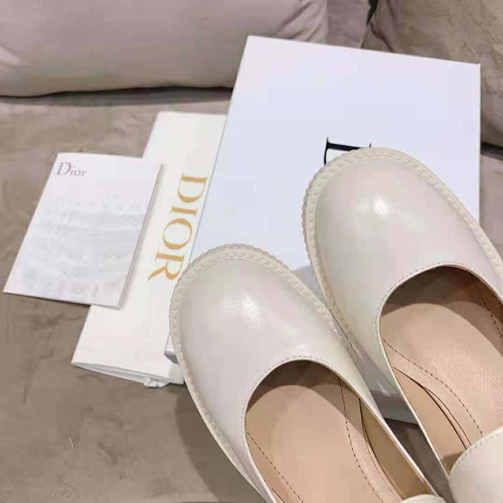 Dior Women D-Doll Pump White Shiny Calfskin