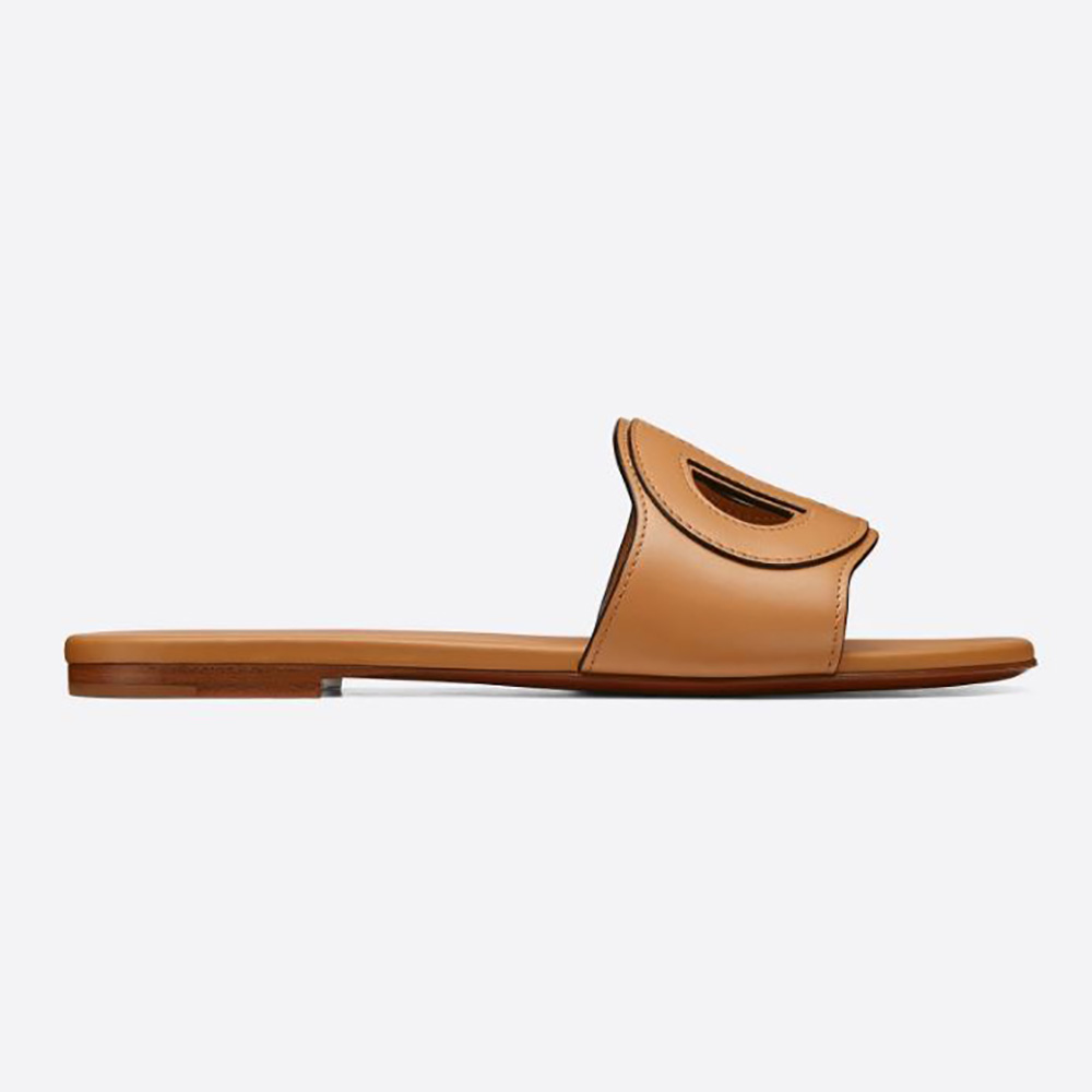 Dior Women D-club Slide Camel Calfskin