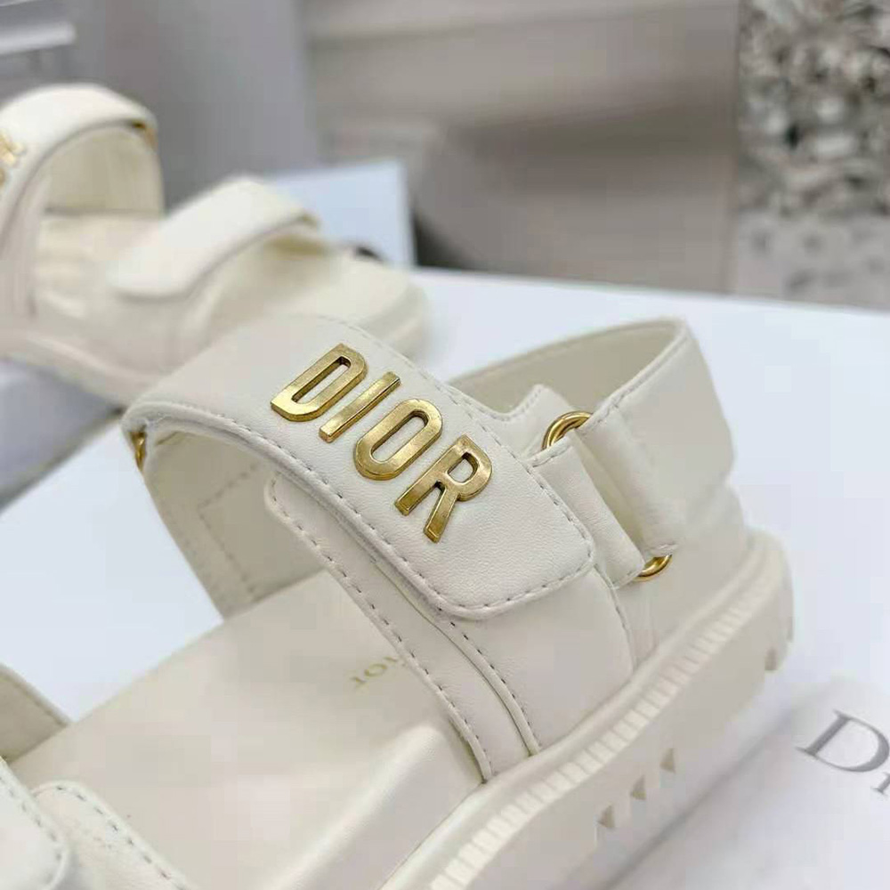 Dioract Sandal White Lambskin