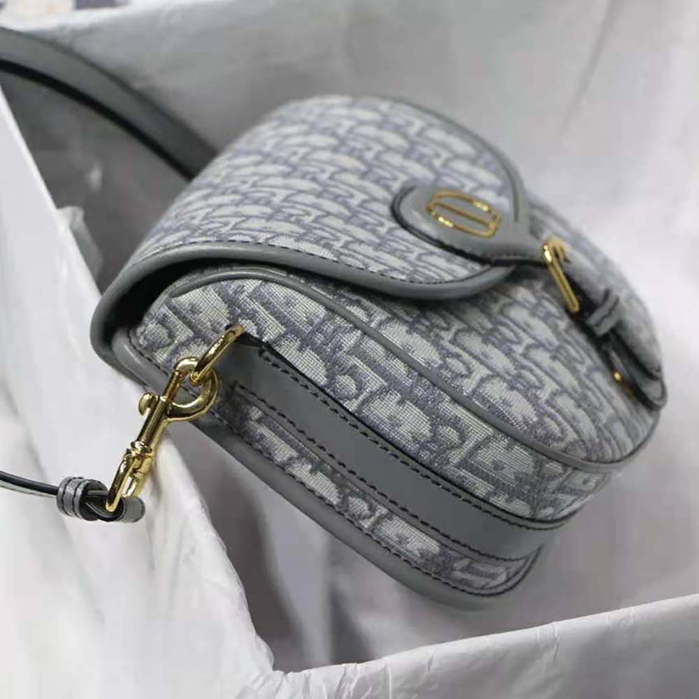 DIOR Medium Dior Bobby Bag Gray Dior Oblique Jacquard - Women