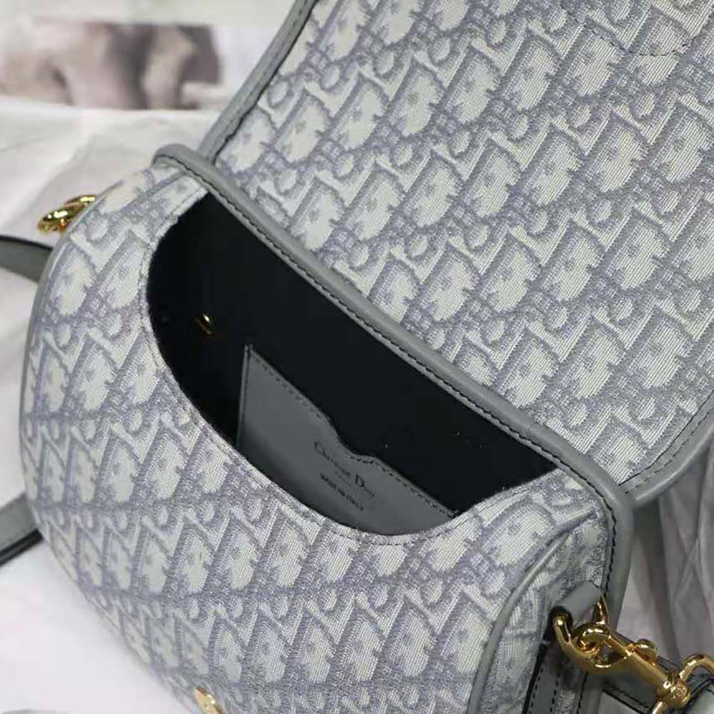 DIOR Medium Dior Bobby Bag Gray Dior Oblique Jacquard - Women