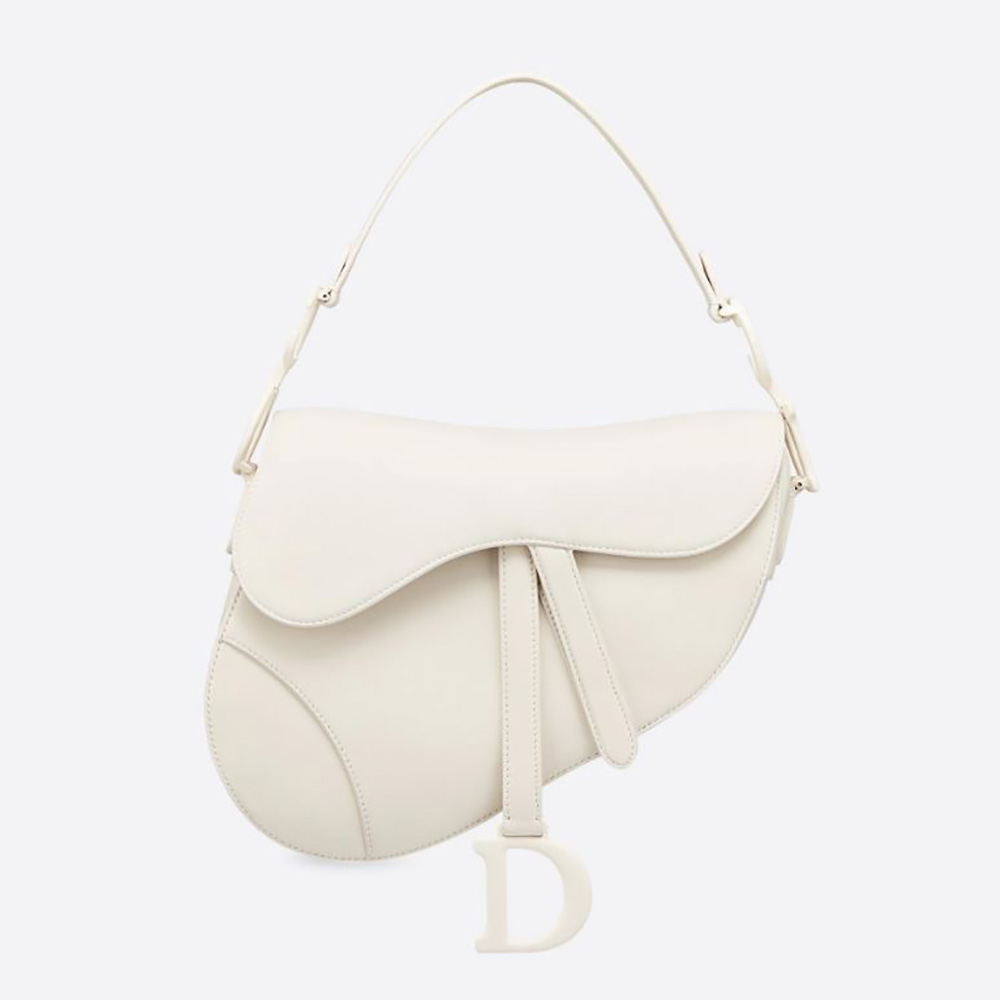 Dior - Saddle Bag with Strap Latte Grained Calfskin - Women