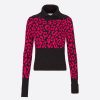 Dior Women Sweater Raspberry and Black Pop Mizza Cashmere