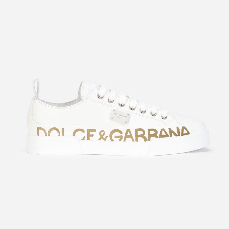 Dolce Gabbana D&G Women Calfskin Portofino Light Sneakers with Logo ...