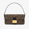 Fendi Women Baguette 1997 Brown Jacquard FF Vertigo Bag