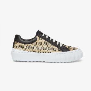 Fendi Women Sneakers Natural Raffia Low-Tops-Beige
