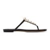 Jimmy Choo Women Alaina Flat Black Nappa Leather Flats with Pearl Embellishment