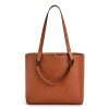 Loewe Women Small Anagram Tote in Classic Calfskin-Brown