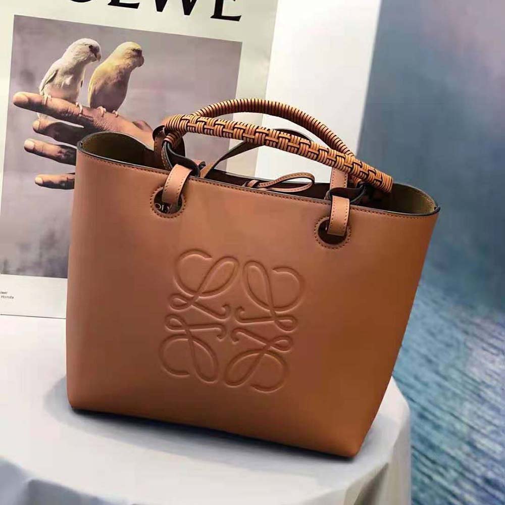 LOEWE Tote Bag A717S72X11 anagram tote small leather Brown Brown Women –