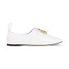 Loewe Women Soft Derby Anagram in Patent Calf-White