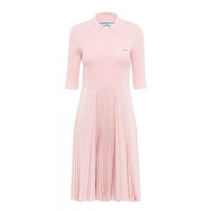 Prada Women Crepe DE Chine Dress-White