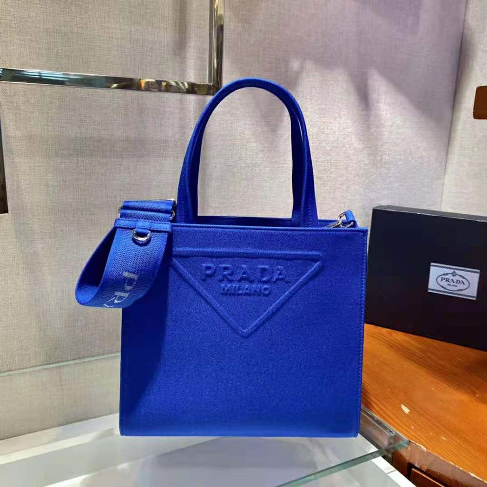 prada blue bucket bag