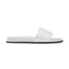 Prada Women Nappa Leather Slides in 20mm Heel-White