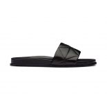 Prada Women Nappa Leather Slides in 20mm Heel-Black