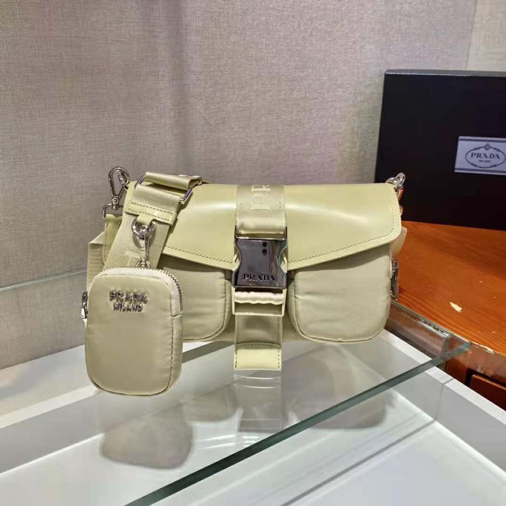 Prada Women Pocket Nylon and Brushed Leather Bag 2 Prada Women Pocket Nylon and Brushed Leather Bag - Image 2