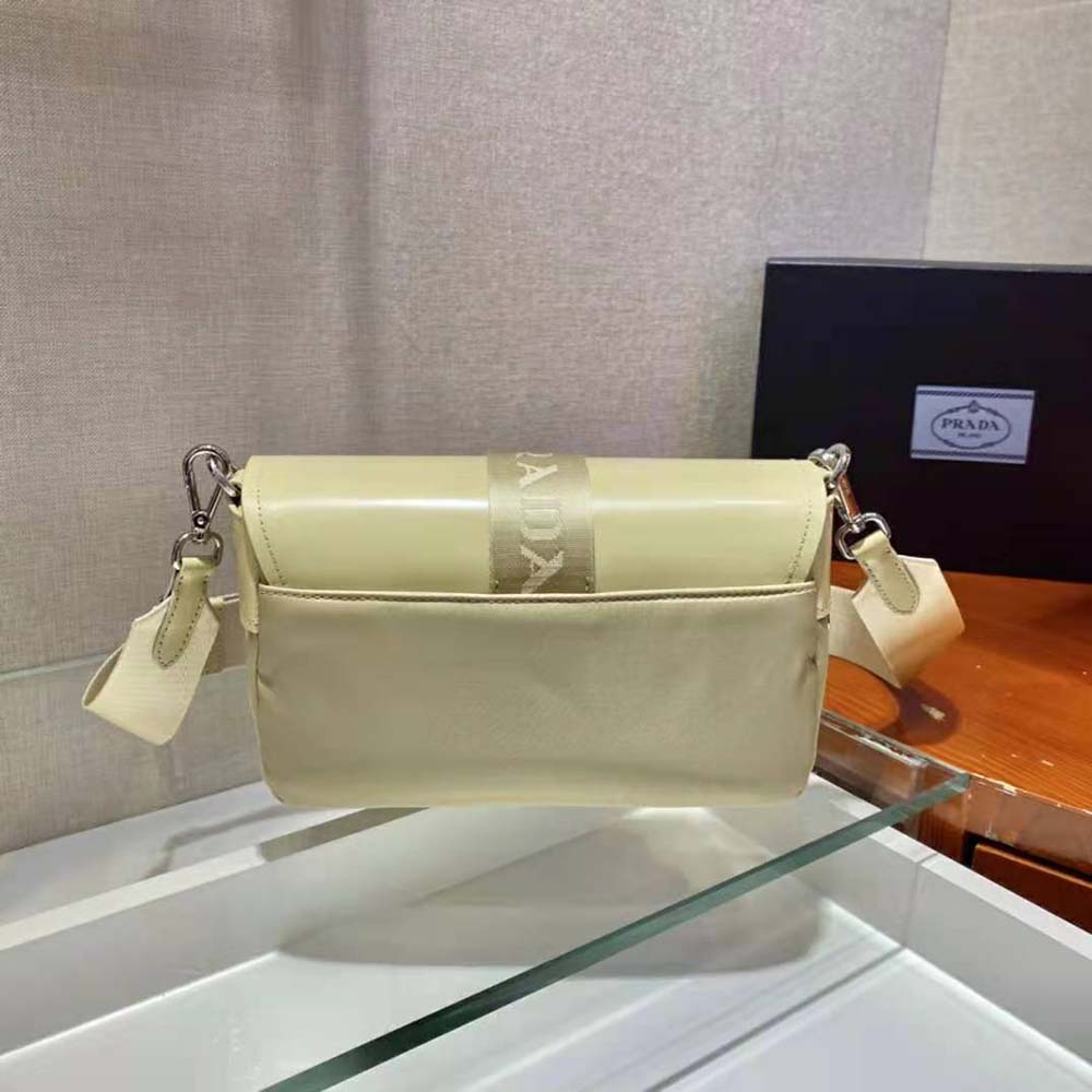 Prada Women Pocket Nylon and Brushed Leather Bag 3 Prada Women Pocket Nylon and Brushed Leather Bag - Image 3