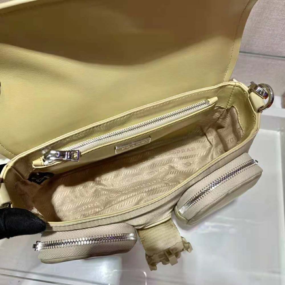 Prada Women Pocket Nylon and Brushed Leather Bag 8 Prada Women Pocket Nylon and Brushed Leather Bag - Image 8