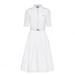 Prada Women Poplin Dress-White